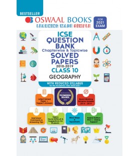 Oswaal ICSE Question Bank Class 10 Geography Chapter Wise and Topic Wise | Latest Edition